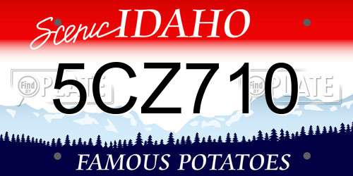 5CZ710 Idaho License Plate