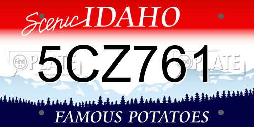 5CZ761 Idaho License Plate