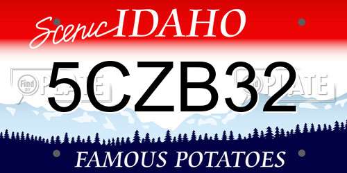 5CZB32 Idaho License Plate