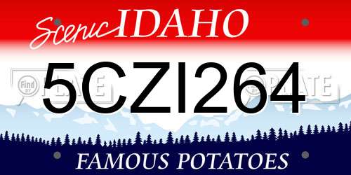 5CZI264 Idaho License Plate