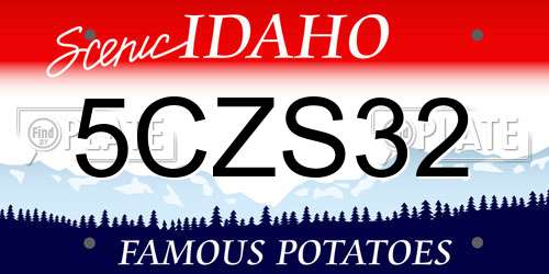 5CZS32 Idaho License Plate
