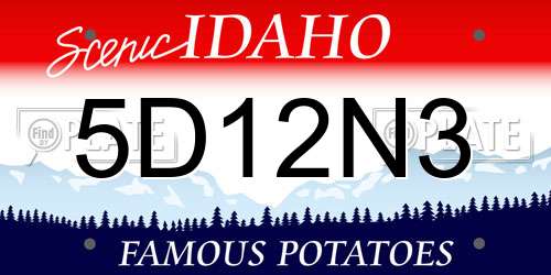 5D12N3 Idaho License Plate