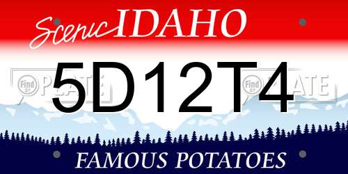5D12T4 Idaho License Plate