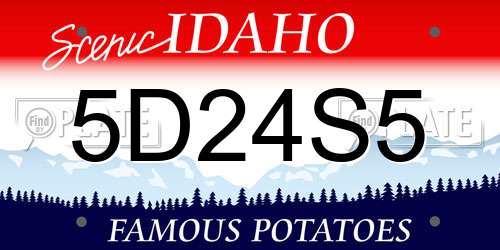 5D24S5 Idaho License Plate