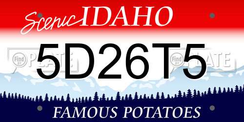 5D26T5 Idaho License Plate