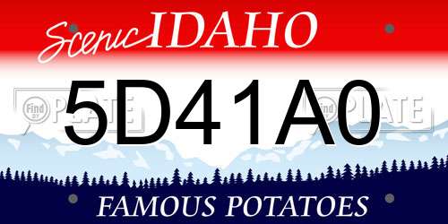 5D41A0 Idaho License Plate