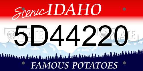 5D44220 Idaho License Plate