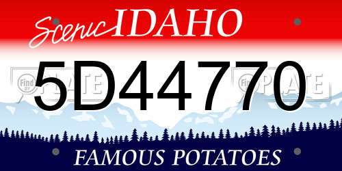 5D44770 Idaho License Plate