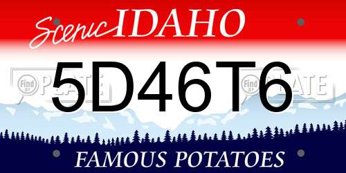 5D46T6 Idaho License Plate