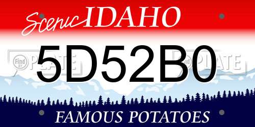 5D52B0 Idaho License Plate