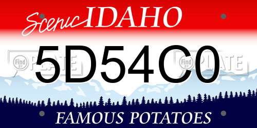 5D54C0 Idaho License Plate