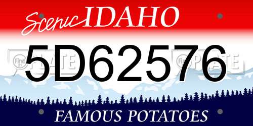 5D62576 Idaho License Plate
