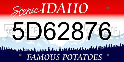 5D62876 Idaho License Plate