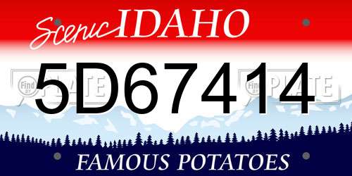 5D67414 Idaho License Plate