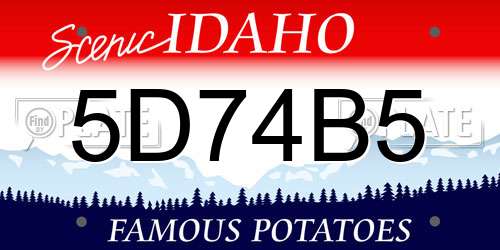 5D74B5 Idaho License Plate