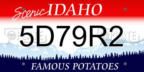 5D79R2 Idaho License Plate