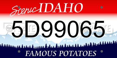 5D99065 Idaho License Plate