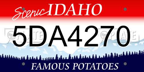 5DA4270 Idaho License Plate