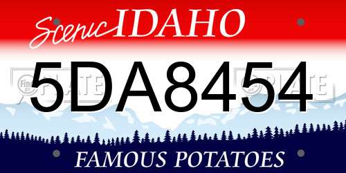 5DA8454 Idaho License Plate