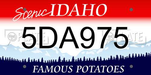 5DA975 Idaho License Plate