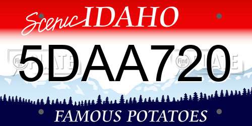 5DAA720 Idaho License Plate