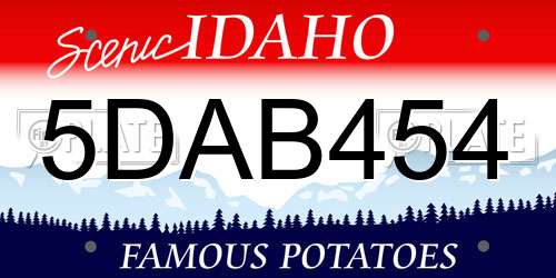 5DAB454 Idaho License Plate