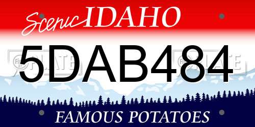 5DAB484 Idaho License Plate
