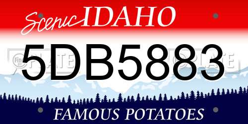 5DB5883 Idaho License Plate