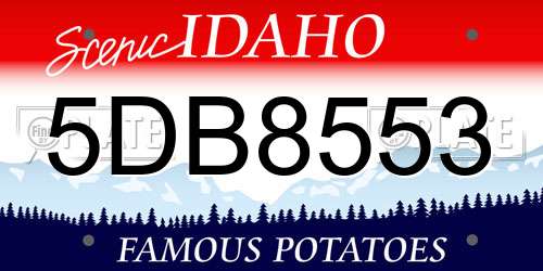 5DB8553 Idaho License Plate