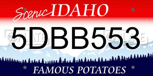 5DBB553 Idaho License Plate