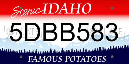 5DBB583 Idaho License Plate