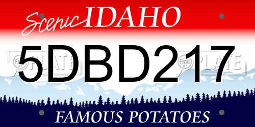 5DBD217 Idaho License Plate