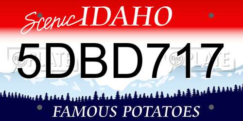 5DBD717 Idaho License Plate