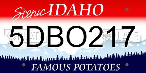 5DBO217 Idaho License Plate