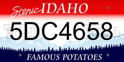 5DC4658 Idaho License Plate