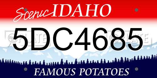 5DC4685 Idaho License Plate