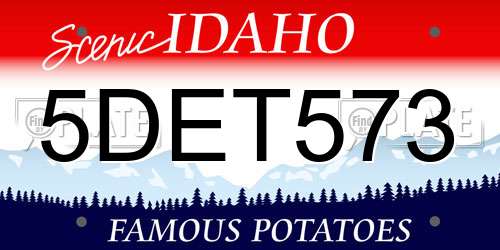 5DET573 Idaho License Plate