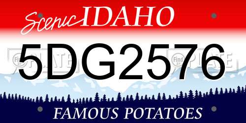 5DG2576 Idaho License Plate