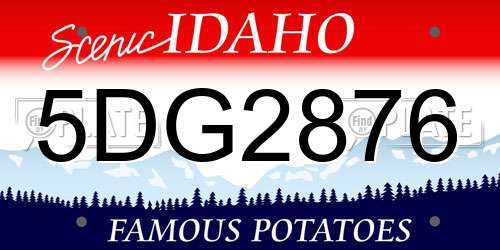 5DG2876 Idaho License Plate