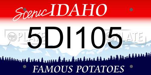 5DI105 Idaho License Plate