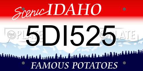 5DI525 Idaho License Plate