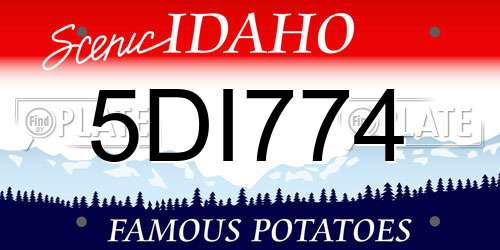 5DI774 Idaho License Plate