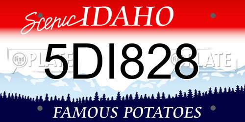 5DI828 Idaho License Plate