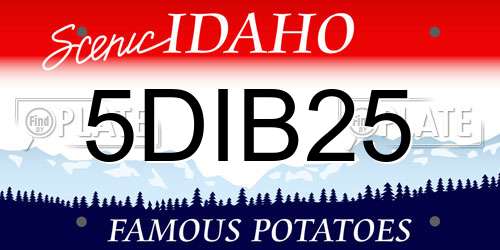 5DIB25 Idaho License Plate