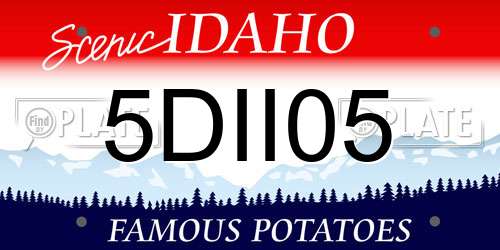 5DII05 Idaho License Plate