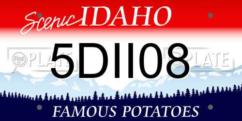 5DII08 Idaho License Plate
