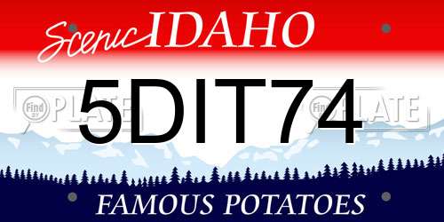 5DIT74 Idaho License Plate
