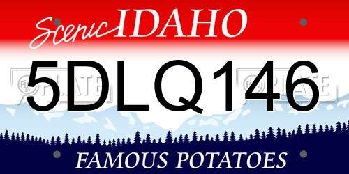 5DLQ146 Idaho License Plate
