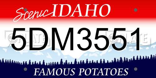 5DM3551 Idaho License Plate