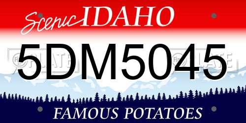 5DM5045 Idaho License Plate